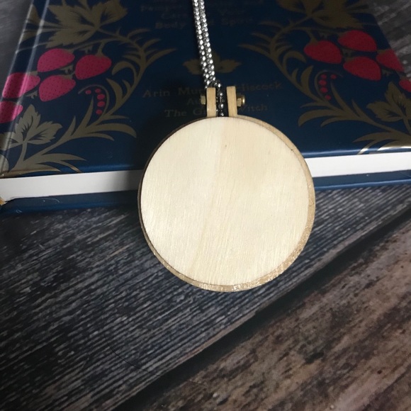 Handmade Embroidered Pie Necklace 🥧 - Picture 3 of 3